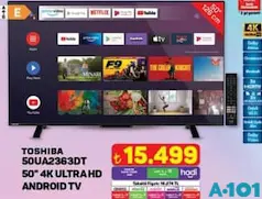 TOSHİBA 50UA2363DT 50 İNÇ 4K ULTRAHD ANDROID TV AKILLI TELEVİZYON